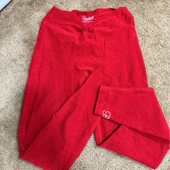Bombshell Sportswear Red Leggings - Picture 7 of 9
